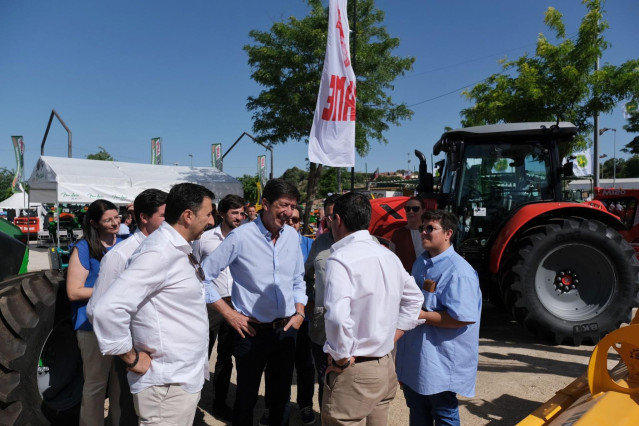 El candidato de Cs y vicepresidente de la Junta, Juan Marín, este sábado en su visita a la provincia de Jaén, donde ha estado en Rus y Baeza.