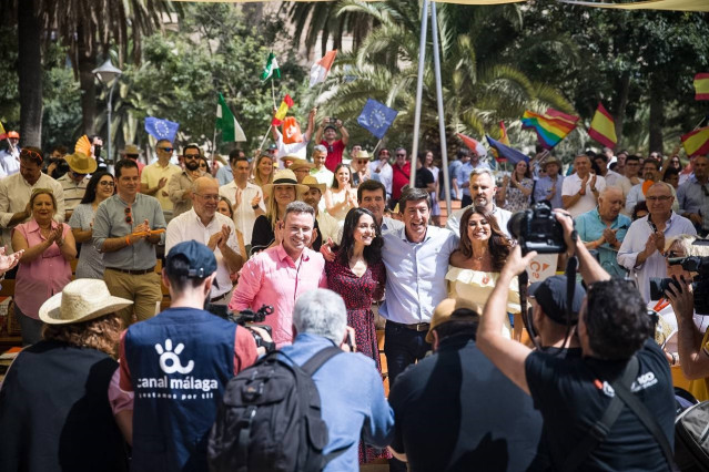 Juan Marín, candidato de Cs al 19J, en un mitin en Málaga