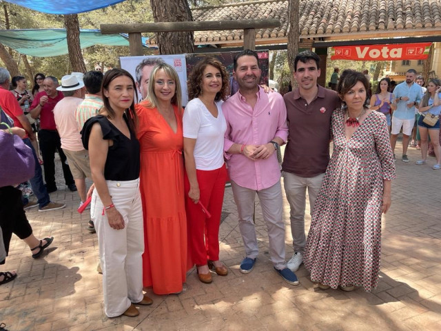 La ministra de Hacienda y Función Pública, María Jesús Montero, en el Día de la Rosa del PSOE