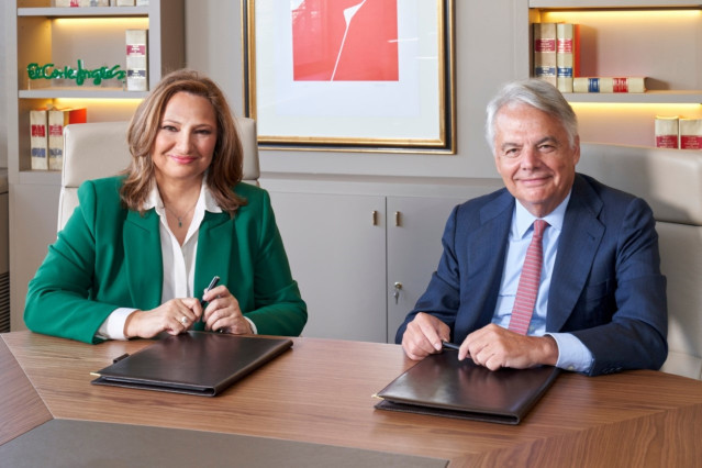 Archivo - La presidenta de El Corte Inglés, Marta Alvarez y el presidente de Mutua, Ignacio Garralda.