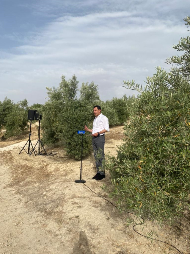 Juanma Moreno, este martes en Torredelcampo (Jaén)