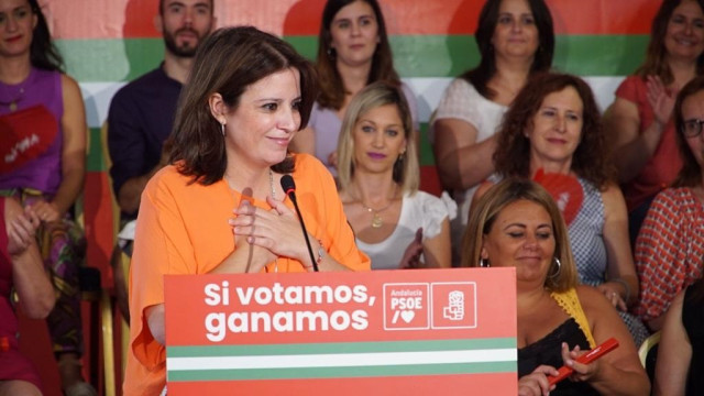 Adriana Lastra en un acto en Arcos.
