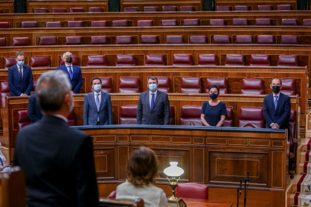 Archivo - (I-D) El candidato de Ciudadanos a la Presidencia de la Comunidad de Madrid, Edmundo Bal; el portavoz del PNV en el Congreso, Aitor Esteban y la portavoz de EH Bildu en el Congreso, Mertxe Aizpurua, en el acto en recuerdo y homenaje a las víctim