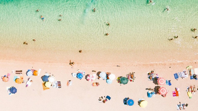 Imagen aéra de una playa