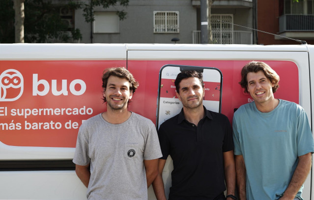 Los fundadores de Buo, Ruben Vilar, Carlos Costa y Borja Solé