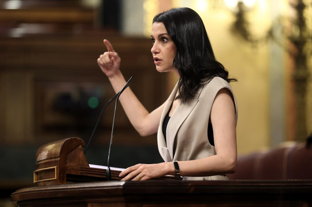 La líder de Cs, Inés Arrimadas, en una sesión plenaria, en el Congreso de los Diputados, a 8 de junio de 2022, en Madrid (España).