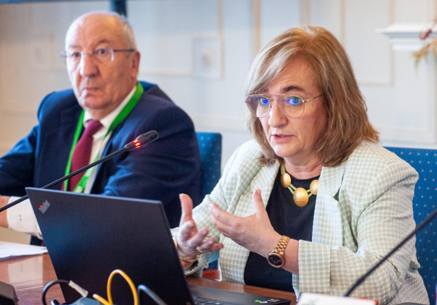 La presidenta de la AIReF, Cristina Herrero, en su intervención en el Curso de verano de la APIE en la Universidad Internacional Menéndez Pelayo (UIMP), en Santander