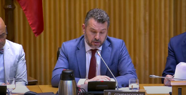 El presidente de la Comisión Nacional del Mercado de Valores (CNMV), Rodrigo Buenaventura, en su comparecencia en la Comisión de Economía del Congreso de los Diputados para presentar el informe anual de 2021 del supervisor.