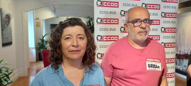 Loli García y Javier Gómez, de CCOO Euskadi