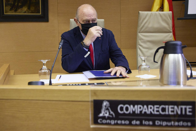 Archivo - El exministro del Interior Jorge Fernández Díaz en la comisión de investigación de la operación ‘Kitchen’