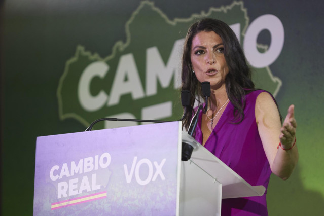 La candidata de Vox a la presidencia de la Junta de Andalucía, Macarena Olona.