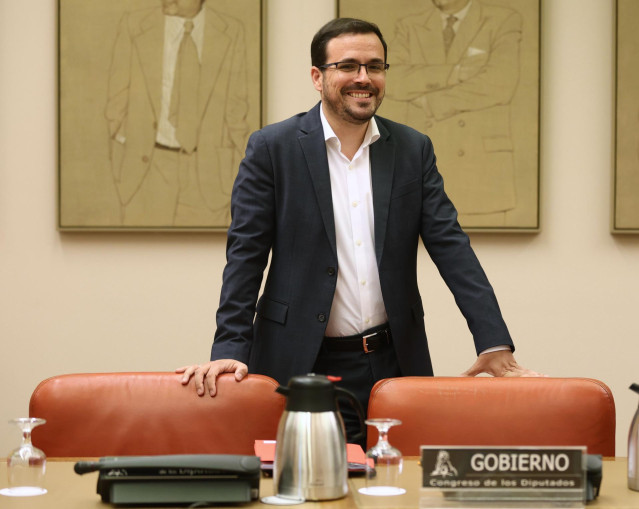 El ministro de Consumo, Alberto Garzón, durante una comparecencia en la Comisión de Sanidad y Consumo del Congreso de los Diputados, a 22 de junio de 2022, en Madrid (España).