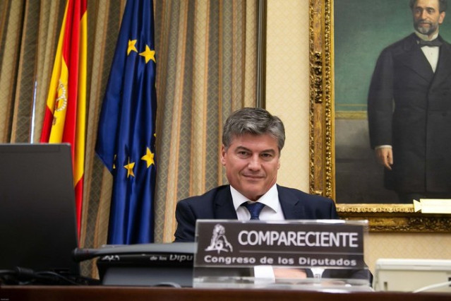 Archivo - El ecretario general de la Confederación Empresarial de la PIMEC, presidente de la PMcM y vicepresidente de la Plataforma Pymes, Antoni Cañete, en la Comisión para la Reconstrucción
