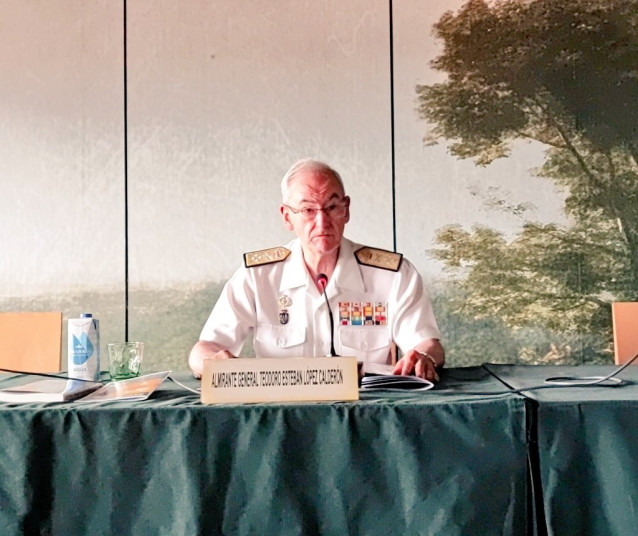 El jefe del Estado Mayor de la Defensa, Teodoro Esteban López, clausura en Toledo el Seminario Internacional de Seguridad y Defensa.