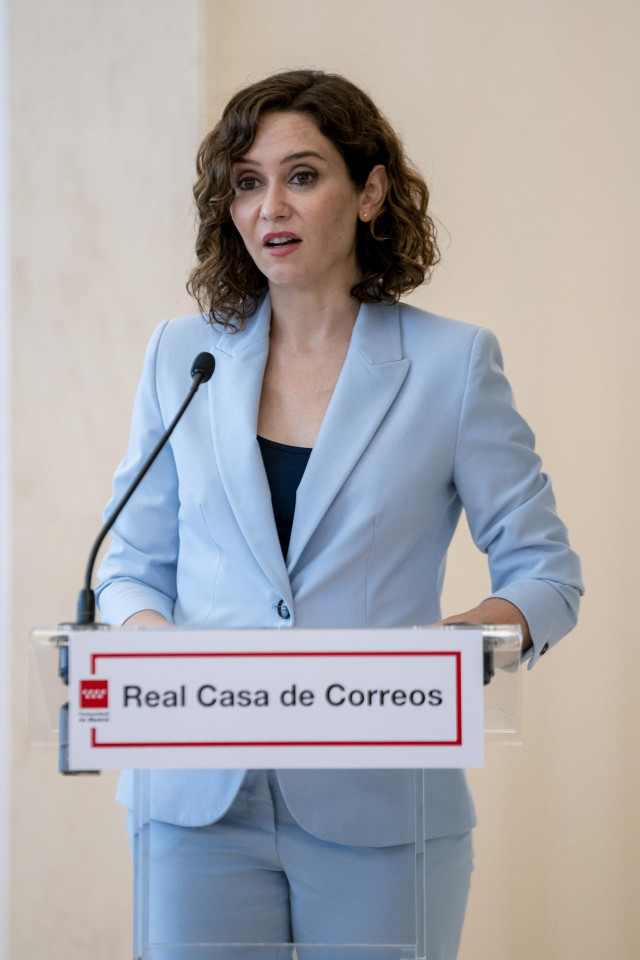 La presidenta de la Comunidad de Madrid, Isabel Díaz Ayuso.