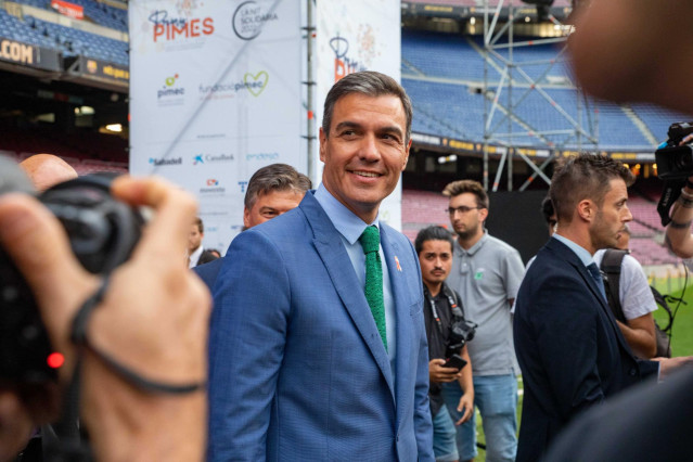 El presidente del Gobierno, Pedro Sánchez, en los Premis Pimes de Pimec en Barcelona.