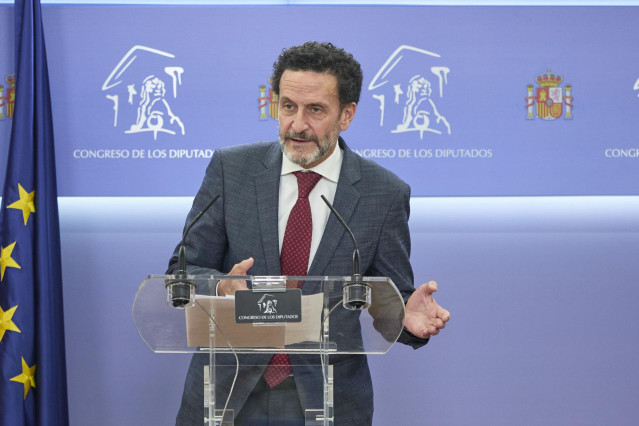 El portavoz adjunto de Ciudadanos en el Congreso, Edmundo Bal, interviene en una rueda de prensa posterior a una Junta de Portavoces, en el Congreso de los Diputados, a 28 de junio de 2022, en Madrid (España).