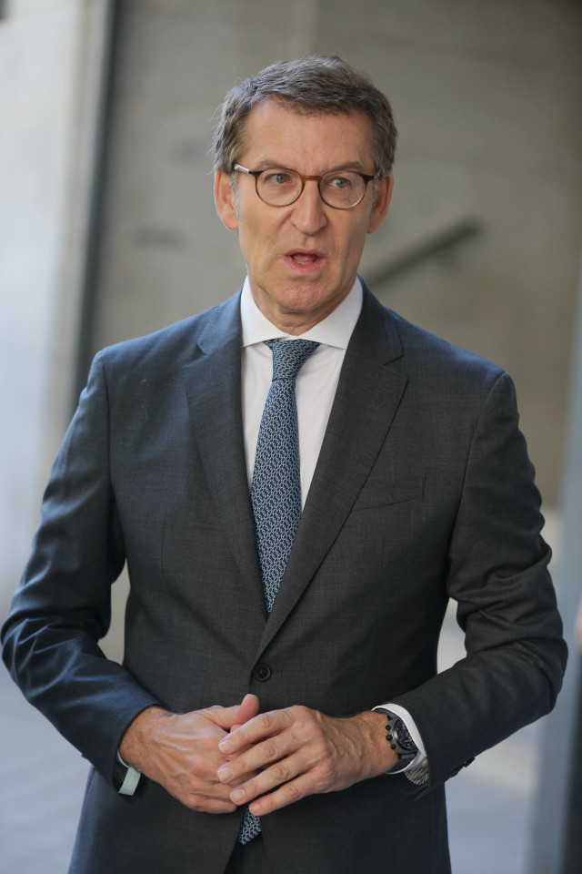 El presidente del PP, Alberto Núñez Feijóo, interviene durante la segunda jornada del curso de verano 'Nuevos retos para autónomos y emprendedores', en la Universidad Rey Juan Carlos, a 28 de junio de 2022, en Madrid (España).
