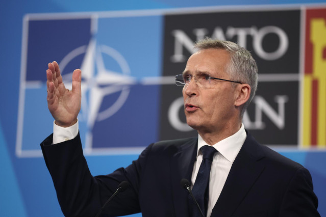 El secretario general de la OTAN, Jens Stoltenberg, interviene en una rueda de prensa