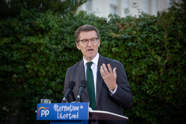 El presidente del PP, Alberto Núñez Feijóo