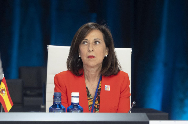 La ministra de Defensa, Margarita Robles, participa en una mesa redonda de las ministras de Asuntos Exteriores y de Defensa de los países aliados de la OTAN, en la Cumbre de la OTAN 2022, a 29 de junio de 2022, en Madrid (España).