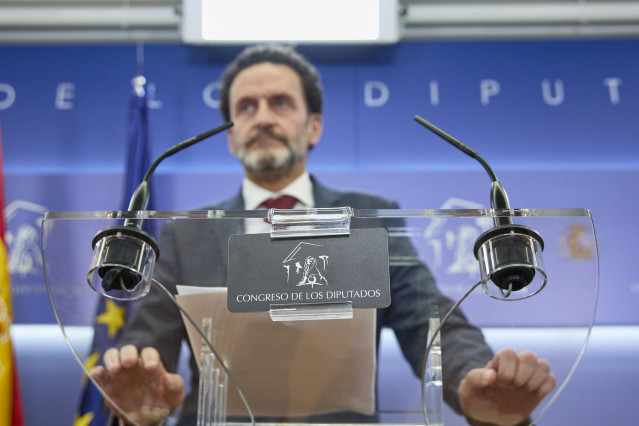 El portavoz adjunto de Ciudadanos en el Congreso, Edmundo Bal, en una rueda de prensa