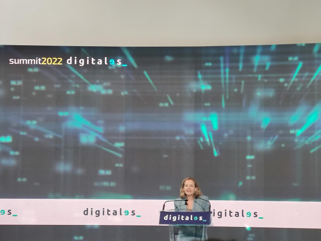 La vicepresidenta primera y ministra de Asuntos Económicos, Nadia Calviño, inaugura el Summit2022 DigitalES este miércoles 6 de julio en la sede de la Universidad de Navarra en Madrid