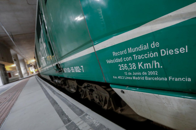 Archivo - Llegada del tren laboratorio de Adif a la estación de Murcia del Carmen