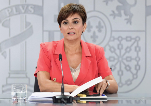 La ministra Portavoz, Isabel Rodríguez, comparece tras la reunión del Consejo de Ministros en Moncloa, a 11 de julio de 2022, en Madrid (España). Este Consejo ha sido adelantado un día ya que el 12 de julio se celebrará en el Congreso de los Diputados el