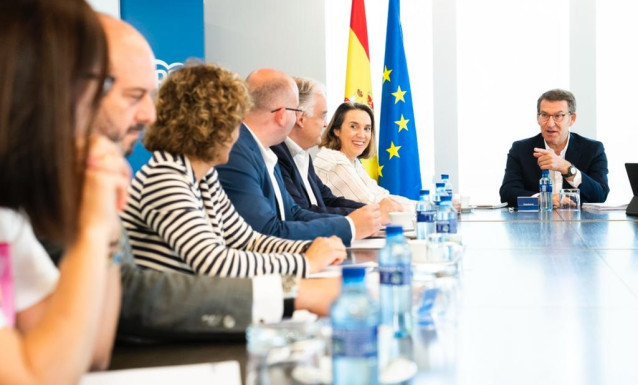 El presidente del PP, Alberto Núñez Feijóo, se reúne con su comité de dirección. En Madrid, a 11 de julio de 2022.