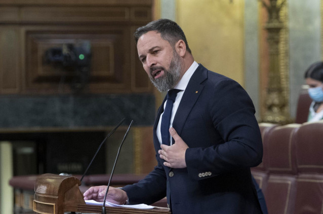 El líder de Vox, Santiago Abascal, interviene en la primera jornada de la 26 edición del Debate sobre el Estado de la Nación