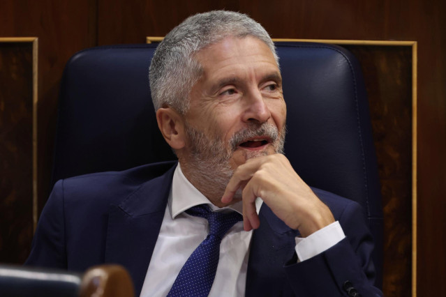 El ministro del Interior, Fernando Grande-Marlaska, en la segunda jornada de la 26 edición del Debate sobre el Estado de la Nación, en el Congreso de los Diputados, a 13 de julio de 2022, en Madrid (España).