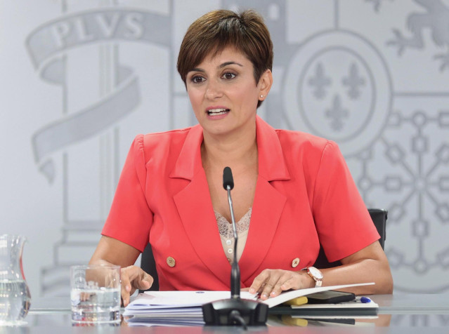 La ministra Portavoz, Isabel Rodríguez, comparece tras la reunión del Consejo de Ministros en Moncloa, a 11 de julio de 2022, en Madrid (España).
