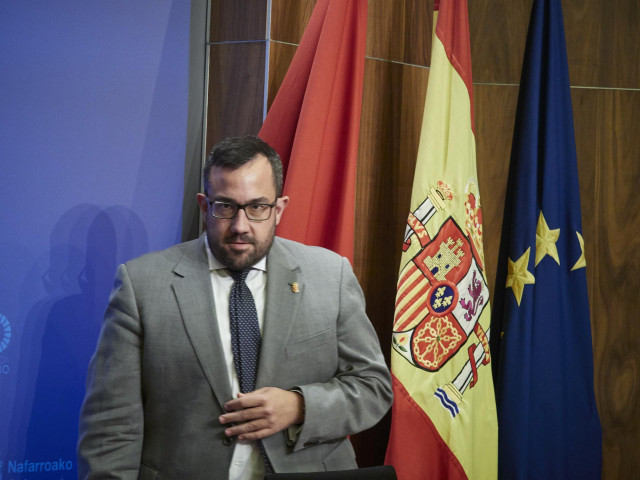 Archivo - El portavoz del Gobierno de Navarra, Javier Remírez.