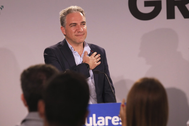 El consejero de Presidencia de la Junta de Andalucía, presidente del PP de Málaga y coordinador general del PP, Elías Bendodo, durante la reunión del Comité Ejecutivo y la Junta Directiva del PP malagueño en el parador Málaga Golf, a 7 de julio de 2022 en