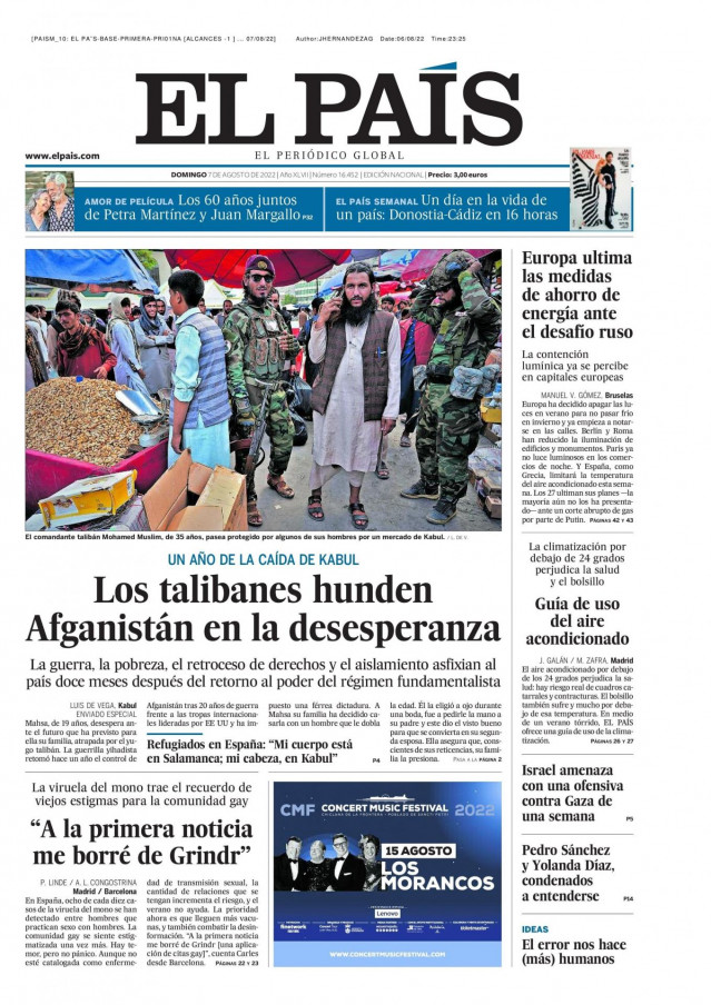 Portada El País.