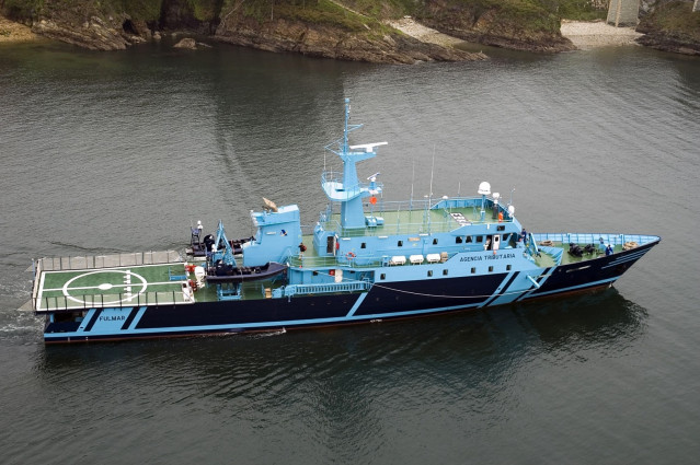 Imagen de Fulmar, uno de los buques de operaciones especiales de Aduanas e Inspecciones Especiales de la Agencia Tributaria.