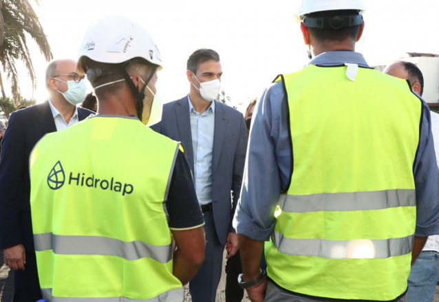 Archivo - El presidente del Gobierno, Pedro Sánchez, en una de sus visitas a La Palma.