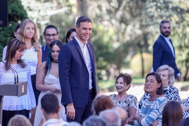 El presidente del Gobierno, Pedro Sánchez, a su llegada a inaugurar el curso político, en el Palacio de La Moncloa, a 5 de septiembre de 2022, en Madrid (España).