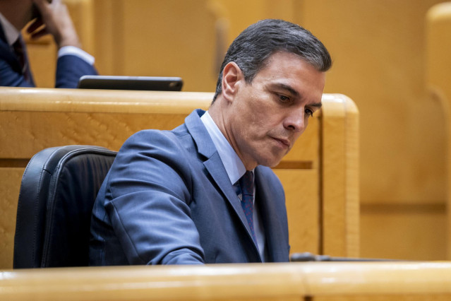 Archivo - El presidente del Gobierno, Pedro Sánchez, en el Senado