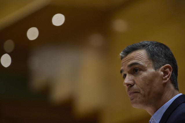 El presidente del Gobierno, Pedro Sánchez, interviene durante un debate monográfico sobre la crisis energética y el contexto económico, en el Senado, a 6 de septiembre de 2022, en Madrid (España).