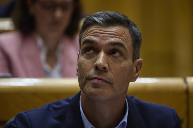 El presidente del Gobierno, Pedro Sánchez, interviene durante un debate monográfico sobre la crisis energética y el contexto económico, en el Senado, a 6 de septiembre de 2022, en Madrid (España).