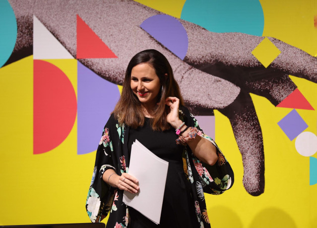 Archivo - La ministra de Derechos Sociales y Agenda 2030, Ione Belarra, durante la jornada 'Construyendo un nuevo país: los Fondos Europeos al servicio de la innovación social', en COAM, a 20 de julio de 2022, en Madrid (España).