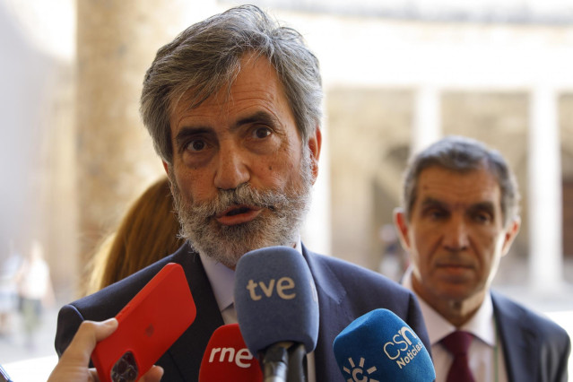 Archivo - El presidente del Tribunal Supremo y del Consejo General del Poder Judicial, Carlos Lesmes, inaugura las XX Jornadas de presidentes de Audiencias Provinciales, a 18 de mayo de 2022 en Granada (Andalucía España)