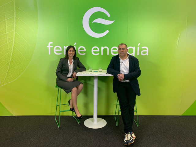 Archivo - La directora general de Feníe Energía, Paula Román, y el presidente, Jaume Fornés, en la presentación de su plan estratégico