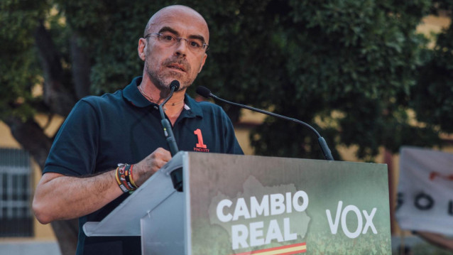 Archivo - El eurodipuitado y portavoz del Comité de Acción Política de Vox, Jorge Buxadé