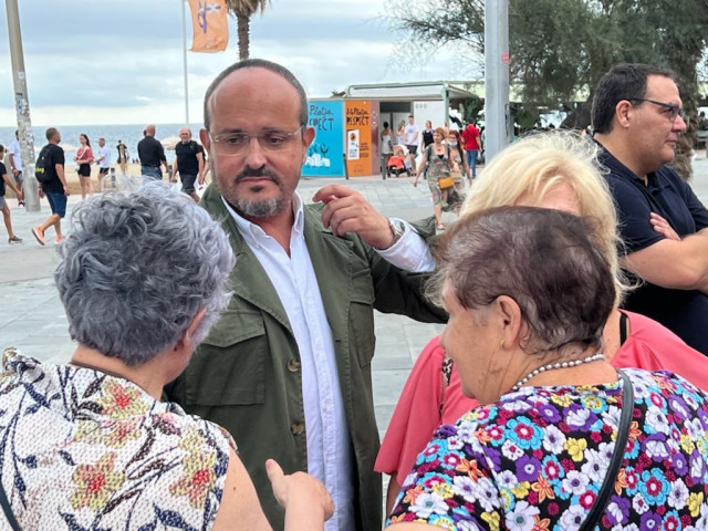 El líder del PP de Catalunya, Alejandro Fernández, esta diada en la Barcelona