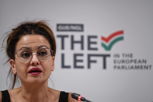 Archivo - La diputada en el Parlamento Europeo por Izquierda Unida, Sira Rego, interviene durante la ‘Cumbre por la Paz: OTAN no’, en el Auditorio Marcelino Camacho de Comisiones Obreras de Madrid, a 24 de junio de 2022, en Madrid (España).