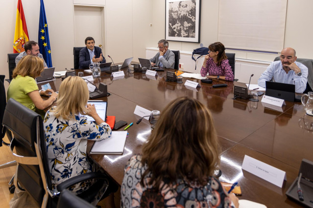 El secretario de Estado de la Seguridad Social, Borja Suárez, en la reunión de pensiones con los agentes sociales