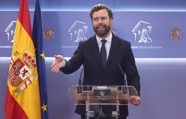 El portavoz del Grupo Parlamentario Vox, Iván Espinosa de los Monteros